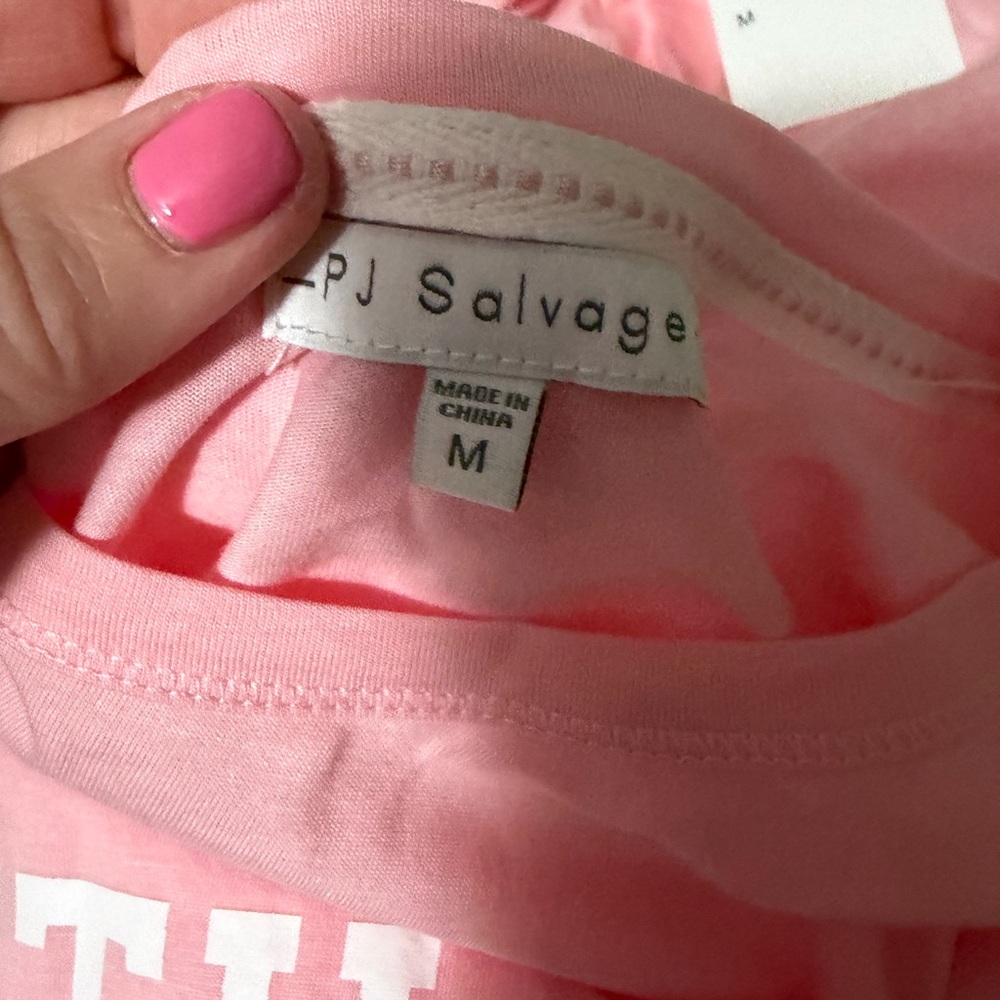 PJ Salvage Pink Lounge Set Coffee until Cocktails Women’s Medium NWT - Picture 7 of 7